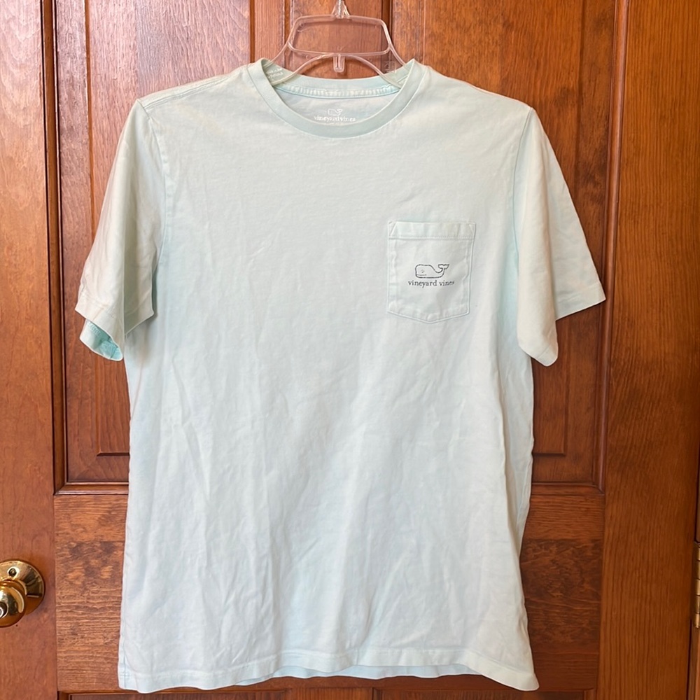 Vineyard Vines short sleeve shirt, light mint green, youth XL